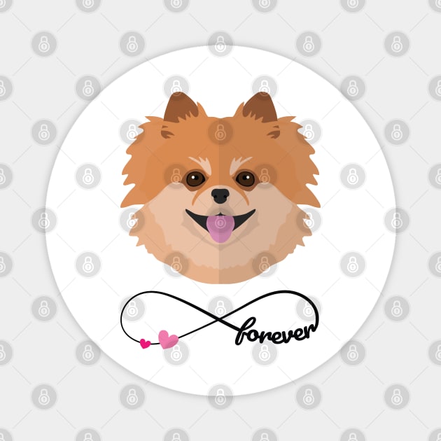 Pomeranian love forever Magnet by EmaDesigns